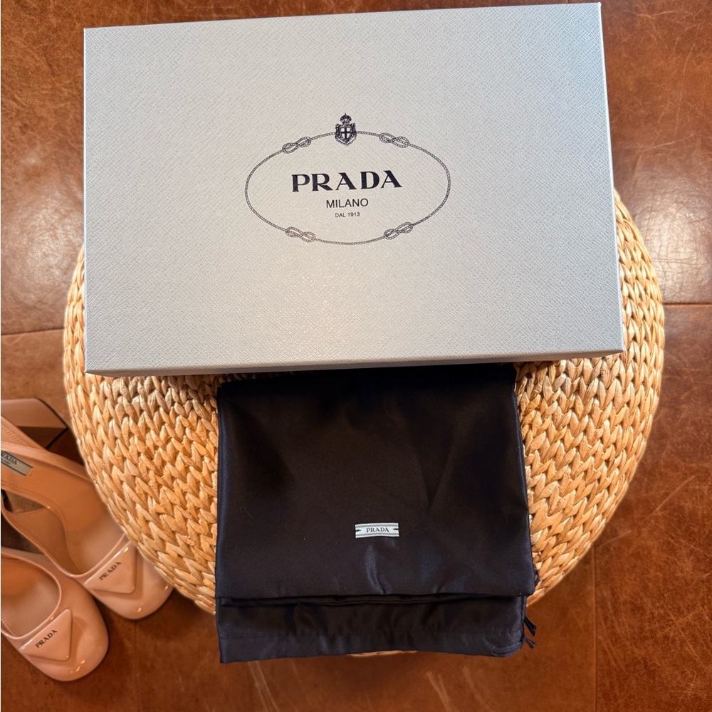 Prada Patent Leather Nude Slingback Pumps - Picture 13 of 16